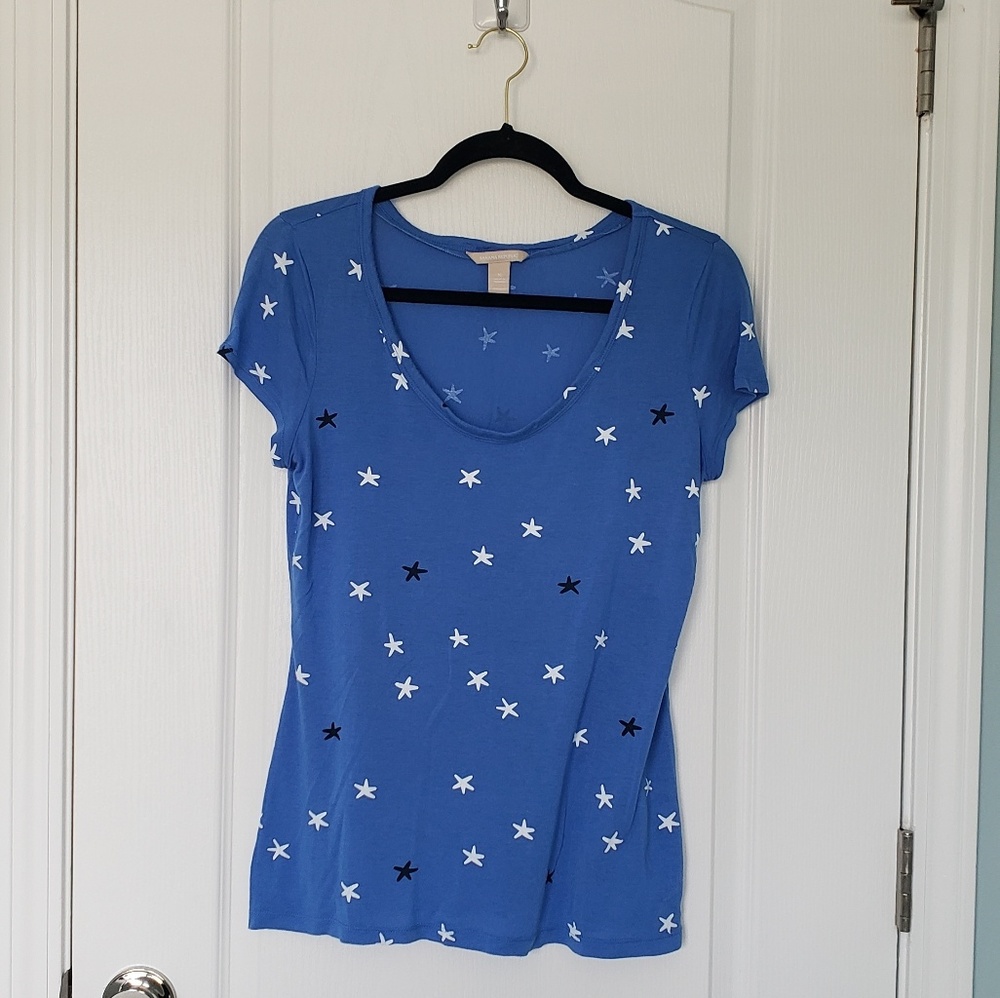 🎈BANANA REPUBLIC Madison Blue scoop neck tee